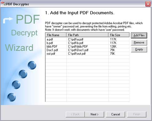 PDF Decrypter screen shot